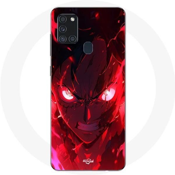 Funda - Maniacase - Samsung Galaxy A21S - Luffy Gear Art - Flexible - Roja-image