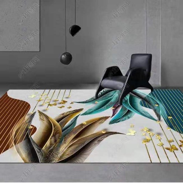 Nordycki Dywan Luksusowy Salon Sofa Stolik Do Kawy Dywan Prosty Domowy Sypialnia DużA Powierzchnia Maty PodłOgowe Dywany Alfombra 40X60Cm White-image