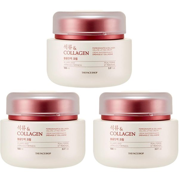 The Face Shop Pomegranate & Collagen Volume Lifting Cream 100Ml #3PCS-image