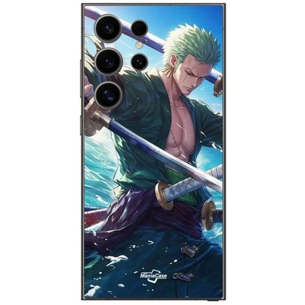 Funda De TeléFono - Maniacase - Samsung Galaxy S25 Ultra - Silicona TPU - One Piece Roronoa Zoro - Flexible-image