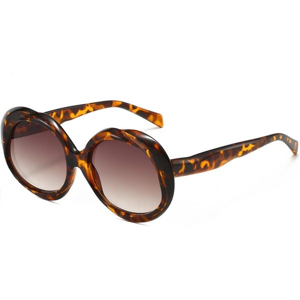 Gafas De Sol Redondas De Moda Popular Para Mujer Punk Hombres Tendencia Gafas De Sol Con Montura Degradada Tonos Degradados UV400 As Picture-image