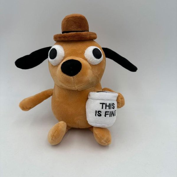 25Cm Este Es Un Meme Bien Perro Café Juguete De Peluche MuñEca Suave Rellena Animales De Peluche Rellenos Juguete Para NiñOs Regalo Para NiñOs CumpleañOs NiñO-image