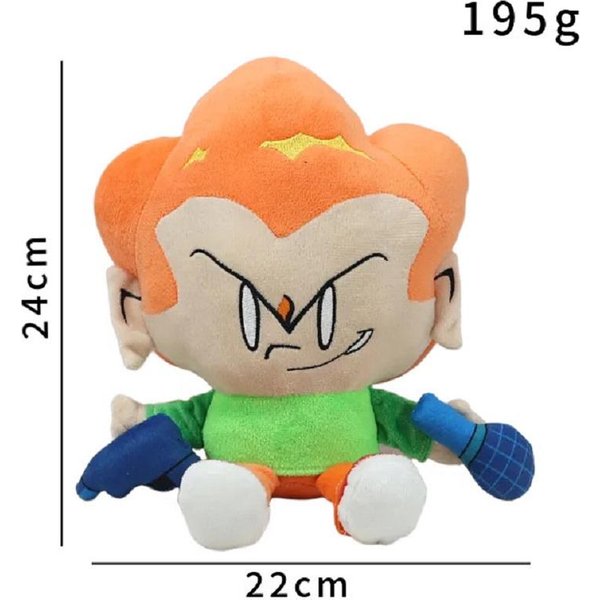 Fnf Nene Pico Darnell Divertidos Peluches MuñEca Colorida Suave Pico Darnell Peluche DecoracióN De Escritorio Linda MuñEca De Peluche Anime Regalo Para Fans 20Cm-24Cm Beige-image