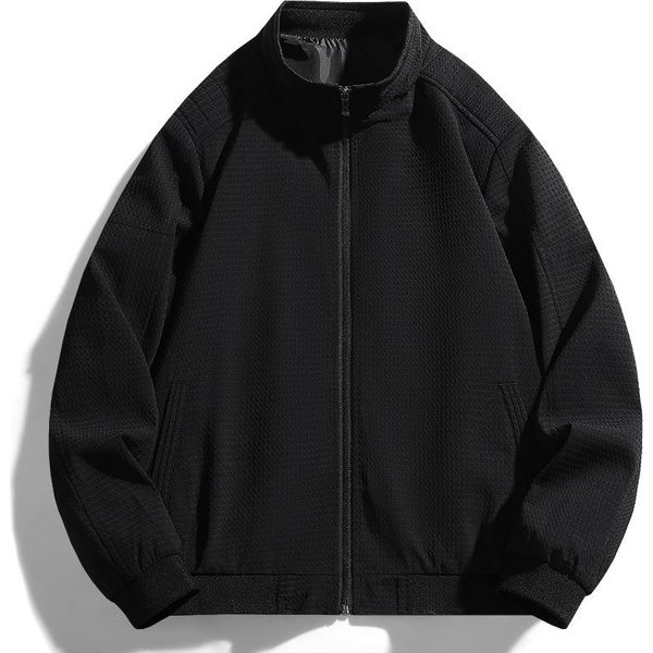 Nueva Chaqueta Casual Jacquard Para Hombre OtoñO ExplosióN Chaqueta Superior Casual Para Hombre Chaqueta 3XL Gray-image