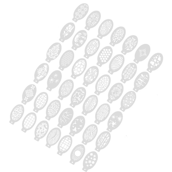 42 Piezas Plantillas De Pintura Facial Reutilizables Huecas DIY Plantillas De Pintura Corporal Facial Plantillas De Trazado Para White-image