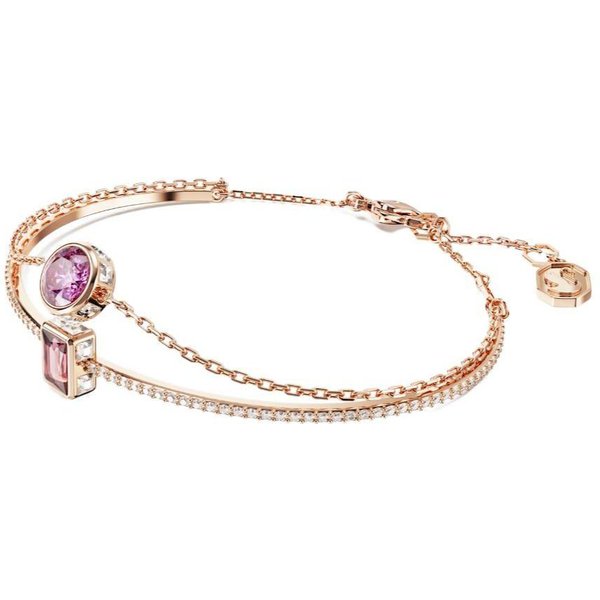 Pulsera Swarovski Chroma Surround Inlay Design Tono Oro Rosa Para Mujer 5668243 Shopping Bag Beige-image