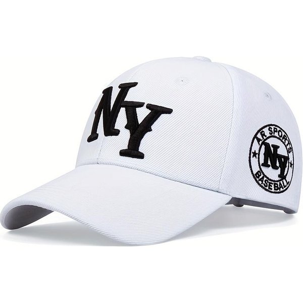 Gorra De BéIsbol Unisex Con Bordado De Letras Ajustable Sombrero De Golf AlgodóN Gorras Snapback Gorras Casquette Casual Hip Hop Gorras De Papá White-image