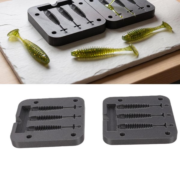 Molde Para SeñUelos De PláStico Blando Molde FáCil Para Hacer SeñUelos Molde De InyeccióN Personalizado Para Pesca Para Equipo De Pesca-image