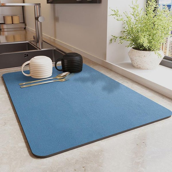Alfombrilla Absorbente Para DesagüE De Cocina De Barro Diatomeas Alfombrilla De Encimera Alfombrilla De Mesa Absorbente Alfombrilla DoméStica Para Secar Tazas Platos Antideslizante Antiincrustante Alfombrilla De Mesa 30 * 40CM Gray-image