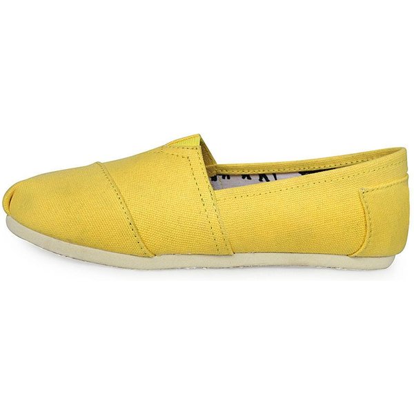 Moda Verano 2025 Mocasines Azules Hombre Zapatos Planos CláSicos De Lona Mujer Zapatos Casuales CóModos Transpirables Hombres Alpargatas Slip-On 45 Yellow-image