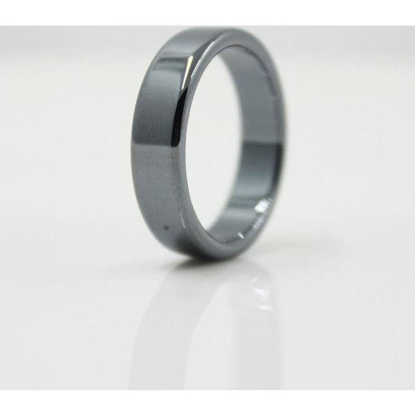 Anillos De Hematita Planos De 6 Mm De Ancho, Lisos, De Calidad Aaa, De JoyeríA De Moda 9 Gray-image