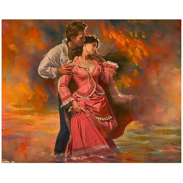 Pintura De Diamantes Punto De Cruz Mosaico De Diamantes PatróN De Bailarina Pintura De Bordado De Diamantes DecoracióN Del Hogar 20X30CM-image