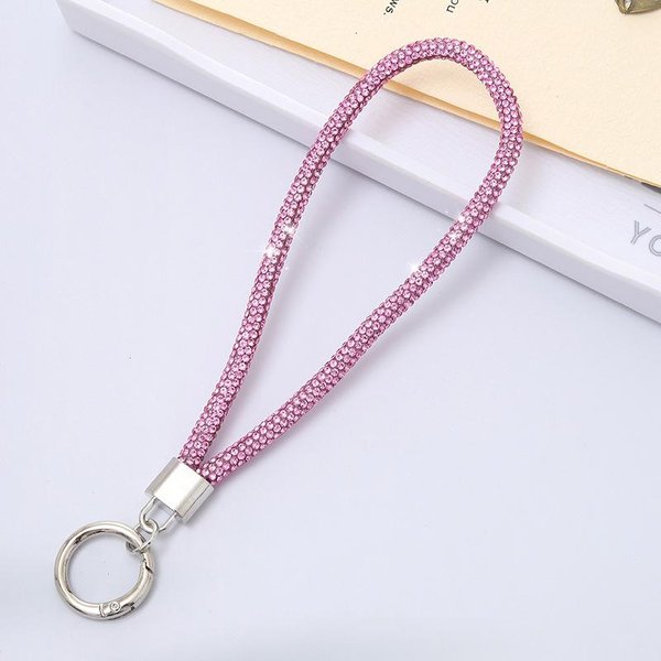 Correas De MuñEca De Cristal Para TeléFono MóVil Llavero Lanyard Para TeléFono Con PedreríA Brillantina Cuerda Anti-PéRdida Colgante-image