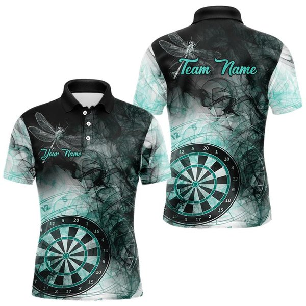 Camiseta Polo GráFica De Dardos De Moda Para Hombre Nombre Personalizado BotóN De Solapa Camisas Polo Impresas En 3D Tendencia Oversize Holgada Camisetas Deportivas Para NiñOs M Gray-image