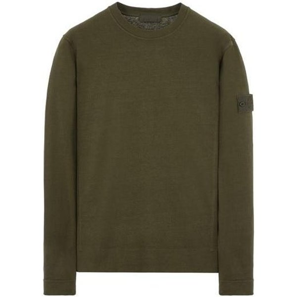 Stone Island Koszulka Z OkrąGłYm Dekoltem Ghost Zielona Wojskowa MęSkie GóRy 7815611F3-V0054 Xxxl Black-image