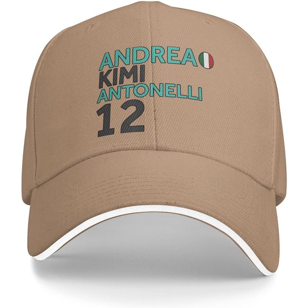 Gorra De BéIsbol Andrea Kimi Antonelli Unisex Adulto Personalizada DIY Gorra Trucker Verano Casual Tenis Skate Venta Caliente Gorras De BéIsbol One Size Beige-image