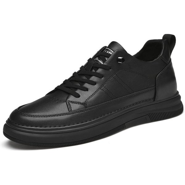 Zapatos Con Alzas Informales Para Hombre, Zapatos Con Aumento De Altura Para Hombre, Zapatos Blancos Con Aumento De Altura, Zapatos Negros, Zapatos Altos De 6/8 Cm, Zapatillas Con Alzas 40 Negro-image
