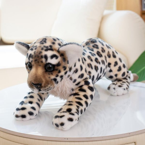 39Cm-49Cm Serie De Animales Salvajes Realistas Juguetes De Peluche Lindo Esponjoso Relleno Tigre LeóN Leopardo MuñEca CojíN Divertido Regalo De CumpleañOs 49Cm-image