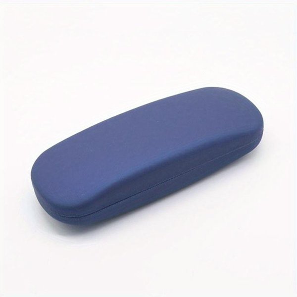 Estuche Para Gafas De Lectura De Cuero De Color Caramelo SóLido Simple, Estuche RíGido Para Gafas De Sol, Estuche Para Gafas De MiopíA Para Estudiantes Azul-image