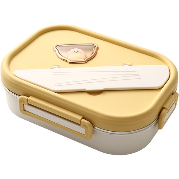 Fiambrera Bento De Acero Inoxidable 304 De 1200 Ml Con TazóN Para Sopa, Recipiente Para Alimentos Sellado PortáTil, 4 Compartimentos-image