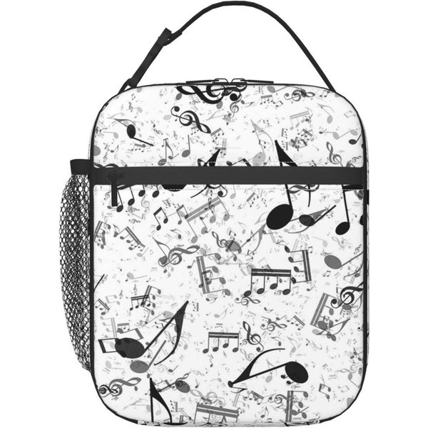 Muzyka Bass Notes Izolowana Torba Na Lunch Dla Kobiet Dzieci Szczelne Pojemniki Na ŻYwność Termiczny Pojemnik Na Lunch Torba Tote One Size-image