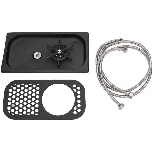 Enjuagavasos Lavavasos Acero Inoxidable Empotrado AutomáTico Fregadero Equipo De Lavado De Botellas Con DesagüE-image