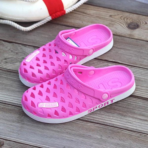 Slajdy EVA Letnie MęSkie Damskie Buty Jaskiniowe Buty Na Plażę AntypośLizgowe MięKkie Dno SandałY Dla Par Casual Outdoor Para Kapcie 38 RóżOwy-image