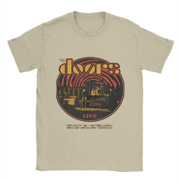 Camiseta De Verano Vintage The Doors MúSica Ocio Camisetas Hombre AlgodóN CóModa Oversize TOP Camisetas Manga Corta Camiseta Vintage XL Black-image