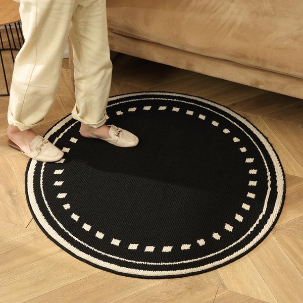 Advanced Sense Dywan OkrąGłY Do Sypialni Dom Salon Sofa Stolik Do Herbaty Koc Gabinet KrzesłO Komputerowe Mata Pod Stopy Szatnia Mata PodłOgowa Diameter 80Cm-image