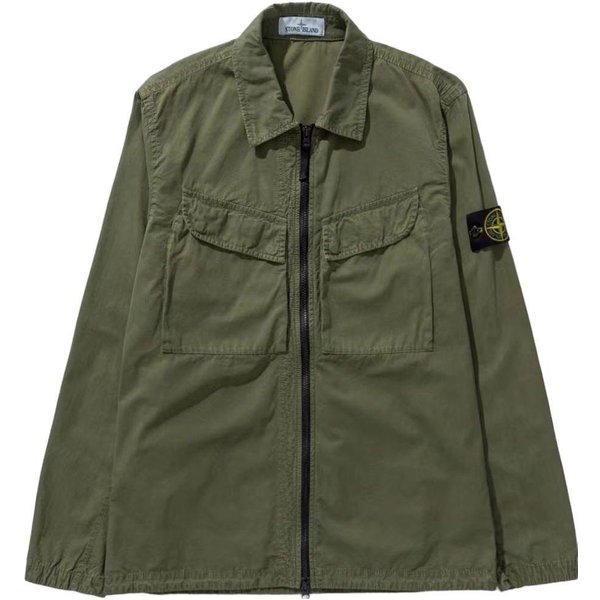 Sobrecamisa Stone Island Oliva Hombre Tops Verde 7715101WN-V0158 Xxxl Gray-image