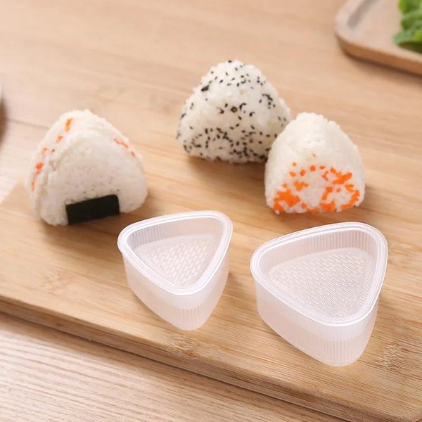 1/2 Szt. TróJkąTny Plastikowy Foremka Do Robienia Kul RyżOwych Sushi Onigiri Zestaw Form GadżEty Kuchenne Rzeczy Przezroczyste Akcesoria Bento White-image