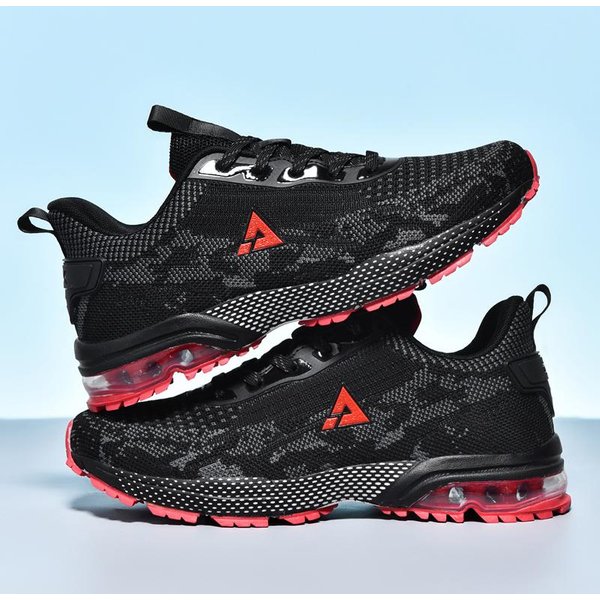 Zapatillas Deportivas Para Hombre Alta Calidad Planas Exteriores Deportivas CóModas Malla Con Cordones Modernas Zapatillas De Tenis Nuevas Talla Grande Zapatillas De Running Hombre 39 Black-image