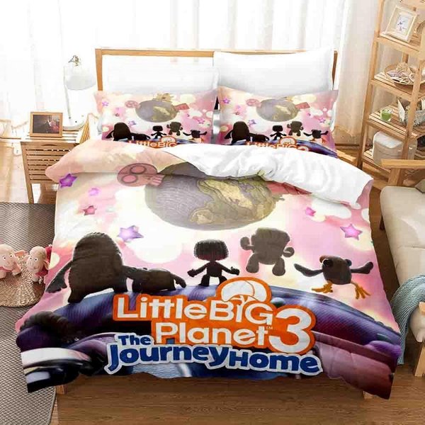 ImpresióN 3D Juego Sackboy A Big Adventure ColeccióN De Ropa De Cama Individual Twin Full Queen King Size ColeccióN De Camas Dormitorio Adulto NiñO Colecciones De Fundas NóRdicas AU Queen 210X210Cm-image