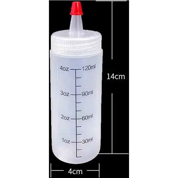 120/250/450 Ml Plastikowa Butelka Z Igłą I Skalą Do Wyciskania, Butelka Do Wyciskania Z Zabezpieczeniem Przed Przeciekaniem Do Sosu Do SałAtek Kuchennych-image
