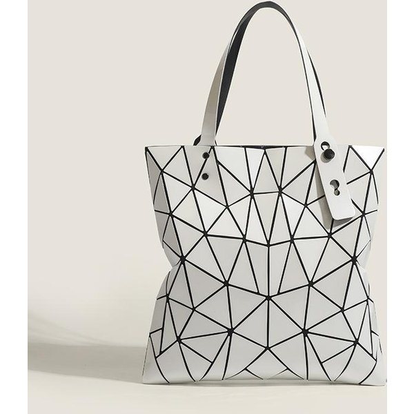 Bolso De Personalidad De PVC Bolso De Mano Bolso Tote Bolso De Mano Bolso Femenino De Hombro ÚNico Bolso De Axila Bolso De Cuadros Diamante Blanco-image