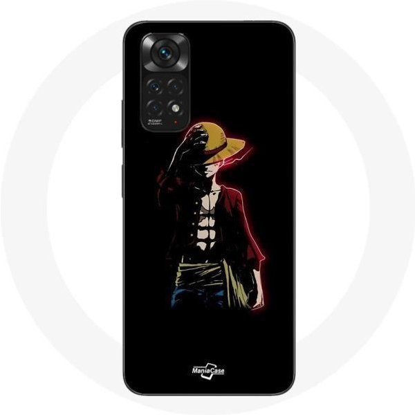 Funda - Maniacase - Xiaomi Redmi Note 11S 4G - One Piece Manga Anime Luffy - Flexible - Negra Negro-image