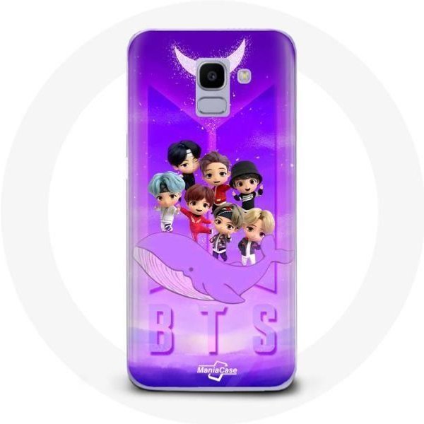 Funda Para Samsung Galaxy J6 2018 BTS Tinytan AnimacióN PóSter RM Jin Suga J-Hope Jimin Jungkook Y V Zero O’Clock-image