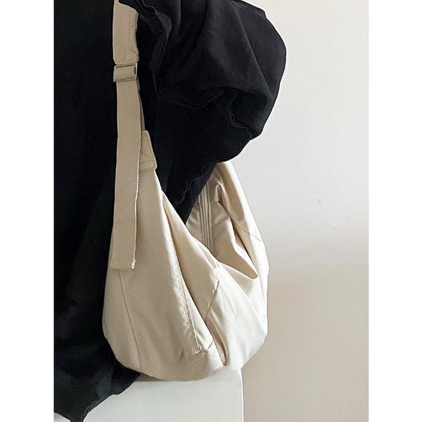 Bolso Bandolera Bolso Femenino OtoñO E Invierno Bolso Dumpling AlgodóN PlumíFero Simple Todo En Uno Bolso De Hombro Gray-image