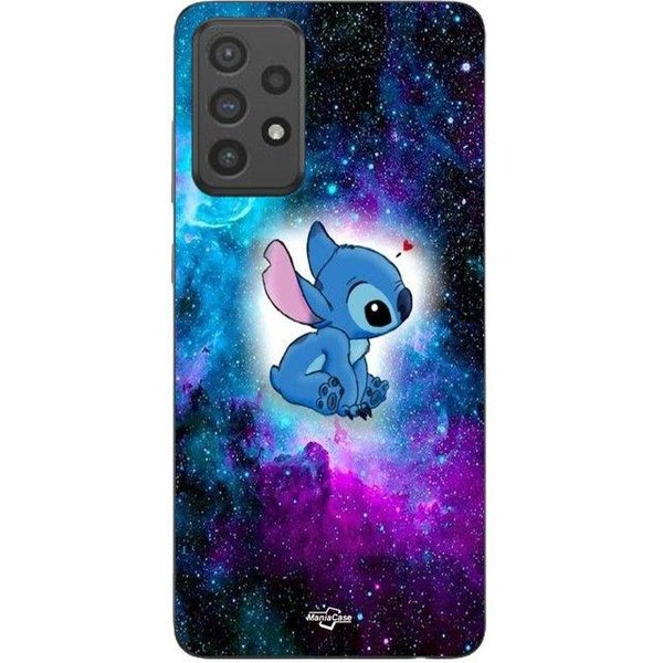 Etui Na Telefon - Maniacase - Galaxy A72 - Silikonowe - MięKkie - WzóR Stitch Ohana Czarny-image