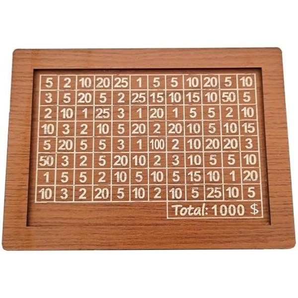 500/1000/2000/3000/5000/10000 Euro Hucha Hucha De Madera Hucha Reutilizable Con PorteríA De Ahorro Y Cajas De NúMeros-image