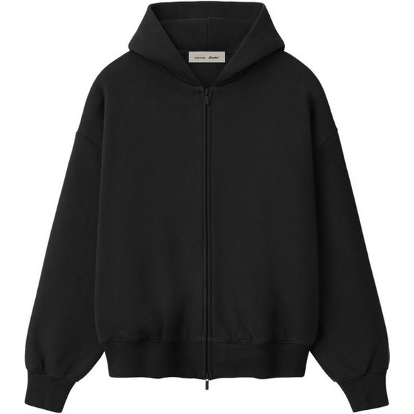 MęSka Bluza Z Kapturem Fear Of God Essentials Signature Classic Z Zamkiem 'Vintage Black' L Black-image