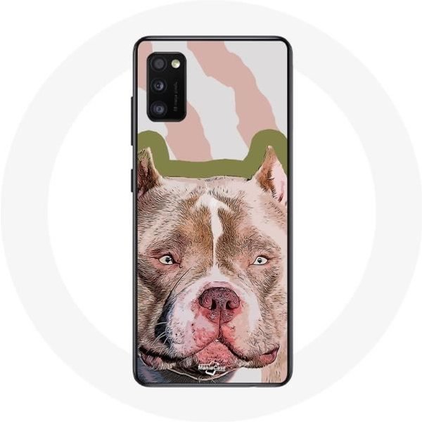 Funda - Maniacase - Samsung Galaxy A41 - Flexible - Perro Pitbull - MarróN MarróN-image