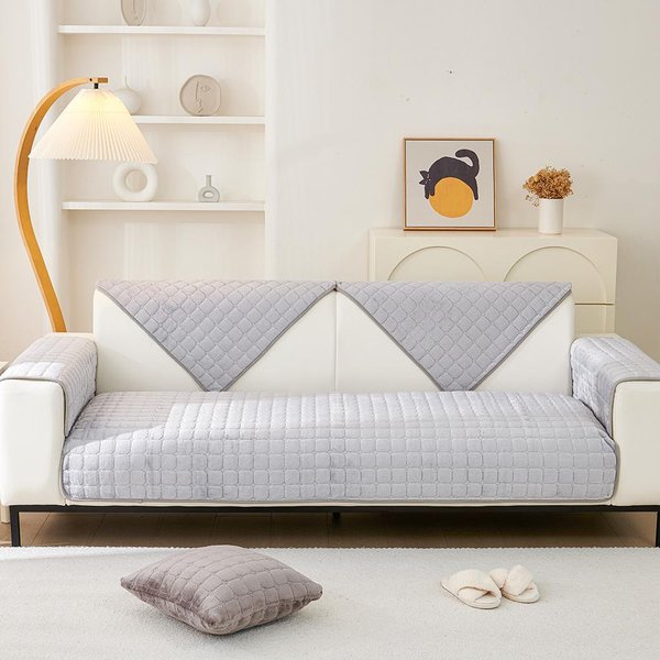 Funda De Sofá De Felpa Gruesa, Funda De Sofá Antideslizante, Funda De CojíN Para Sala De Estar, Protector De Muebles De VellóN De Terciopelo De Varios TamañOs 45X45 Pillowcase 1Pc-image