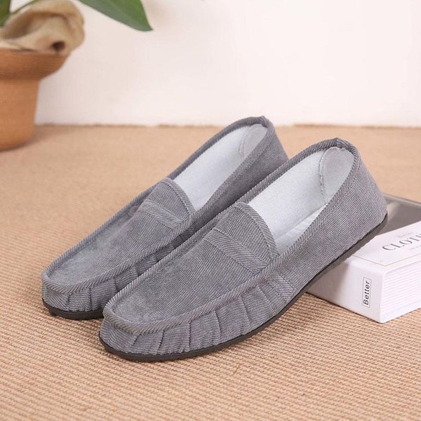Zapatos De Hombre Zapatos De Lona Para Hombre Mocasines Con Estribo De Un Pie Zapatos Casuales Para Hombre 44 Gris-image