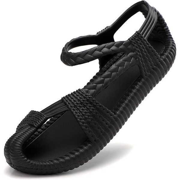 MęSkie Klapki Eva Casualowe SandałY Letnie Nowe OddychająCe Lekkie MięKka Podeszwa Buty Outdoorowe PlażOwe Modne AntypośLizgowe Komfort Sport 43 Black-image