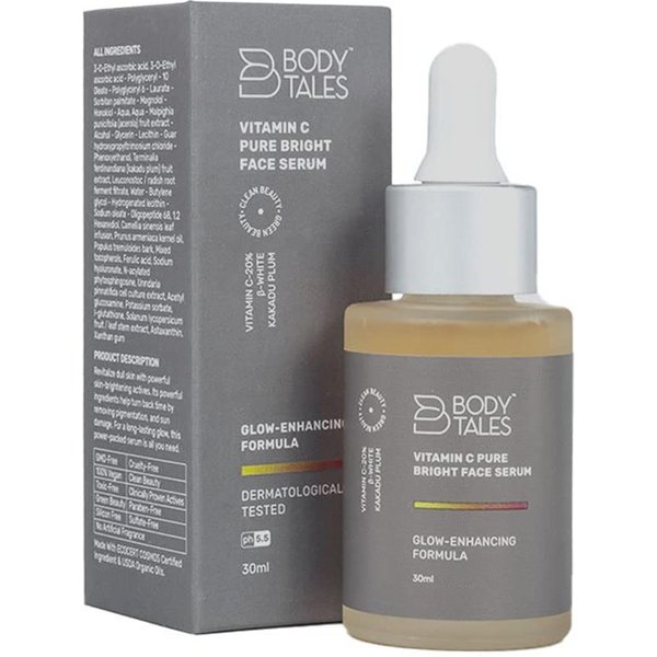 Bodytales Vitamina C Pure Bright Face Serum 1 Fl Oz Piel Brillante Y Brillante 30 Ml Puro-image