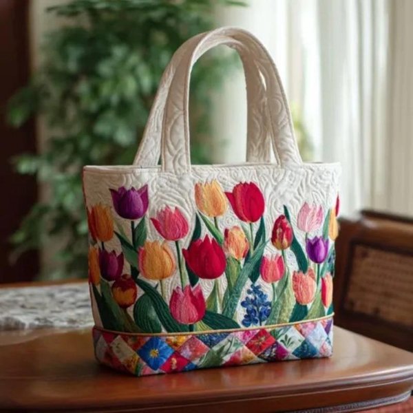 Bolso De Mano De Moda Bolso Tote Con ImpresióN Digital Bolso Tote Acolchado De Moda Bolso De Compras Gran Capacidad Bolso De Playa 38X35X10Cm Gray-image