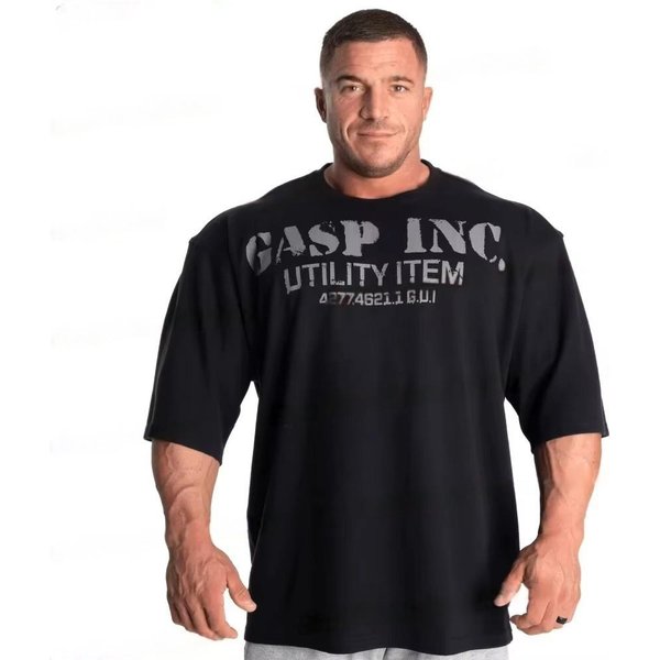 Camiseta De AlgodóN Para Hombre De Verano Talla Grande Estampada Con Letras Americanas Moda Callejera Ropa Deportiva Casual Camiseta De Manga Corta XL Black-image