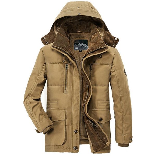Ropa Media Y Larga De Terciopelo Engrosado Para Personas De Mediana Edad Y Mayores Chaquetas Acolchadas De AlgodóN De Talla Grande Para Mayores 6XL-image