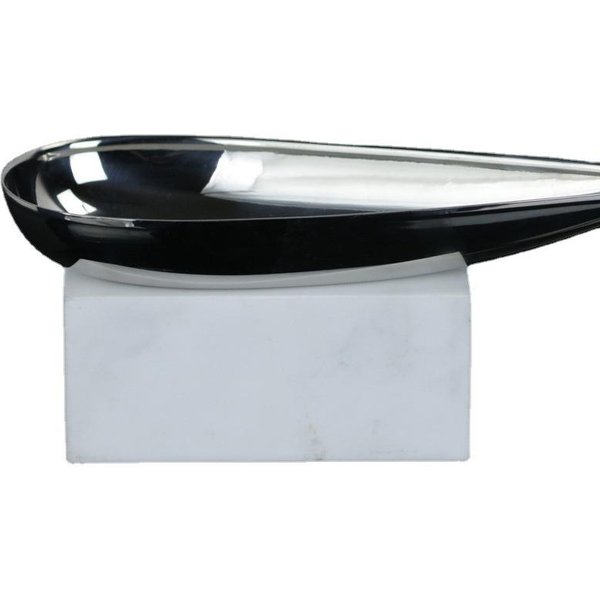Adornos Modernos Sencillos De Acero Inoxidable Y MáRmol En Forma De Barco Para Sala De Estar, Estudio, Casa Modelo, Oficina De Ventas, Decoraciones De Luz White-image